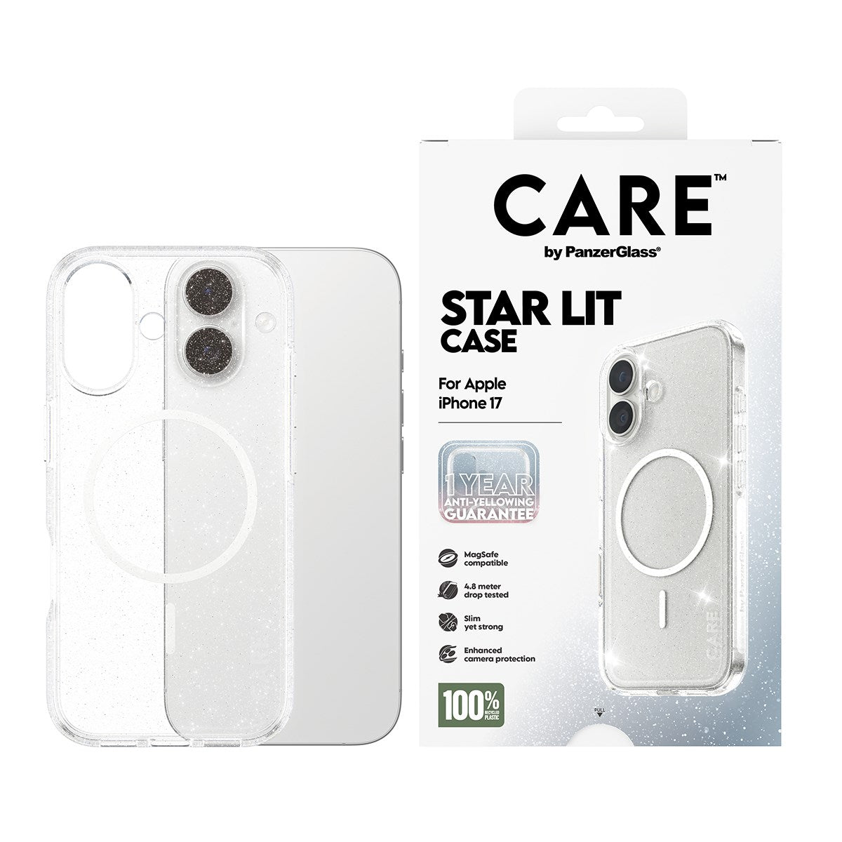 CARE by PanzerGlass® Urban Explorer Case Star Lit m. Weiß MagSafe iPhone 17